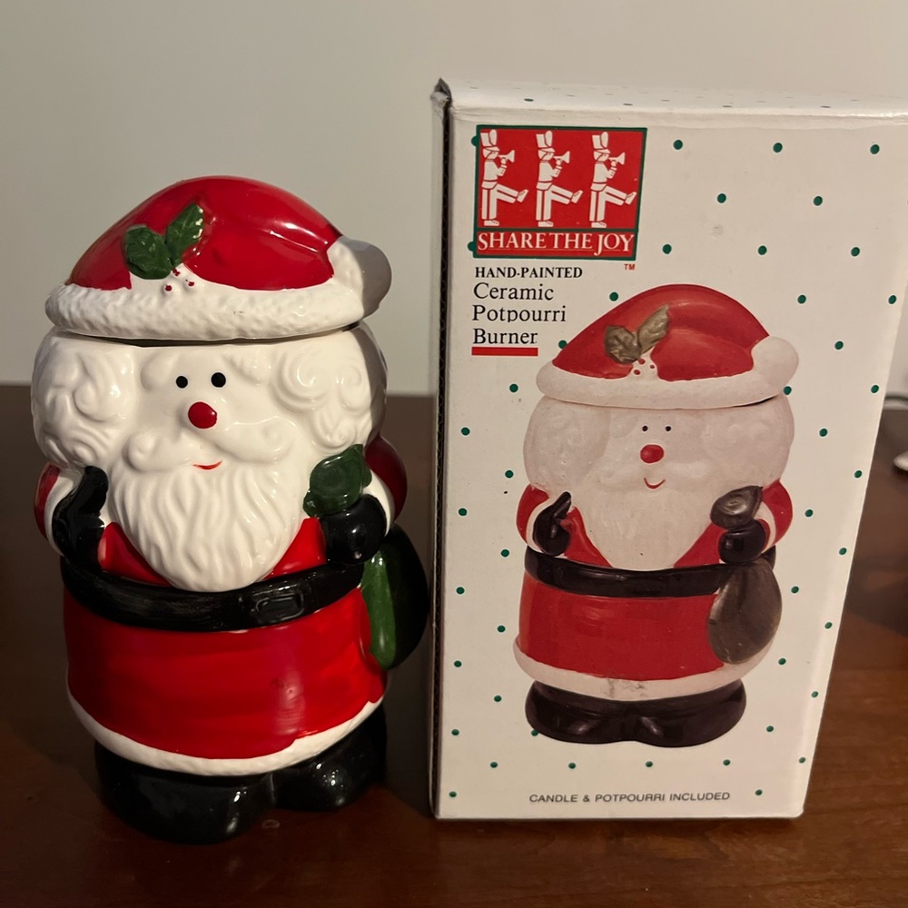 3/$20 Hand-painted  Santa Potpourri Burner